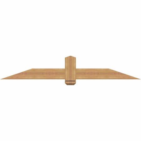 Ekena Millwork Eugene Smooth Timber Gable Bracket, Western Red Cedar, 72"W x 12"H x 5 1/2"D x 5 1/2"F, 4/12 Pitch GBW072X12X0606EUG00SWR
